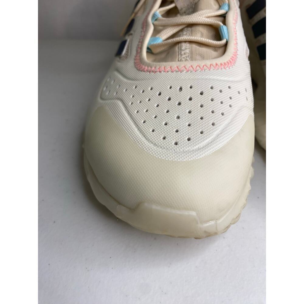 Mens Adidas Web Boost Running Shoes Sneakers Off White Blue Athletic Size 11 - Picture 5 of 16